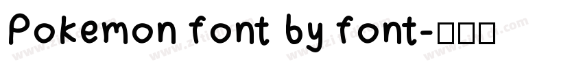 Pokemon font by font字体转换
